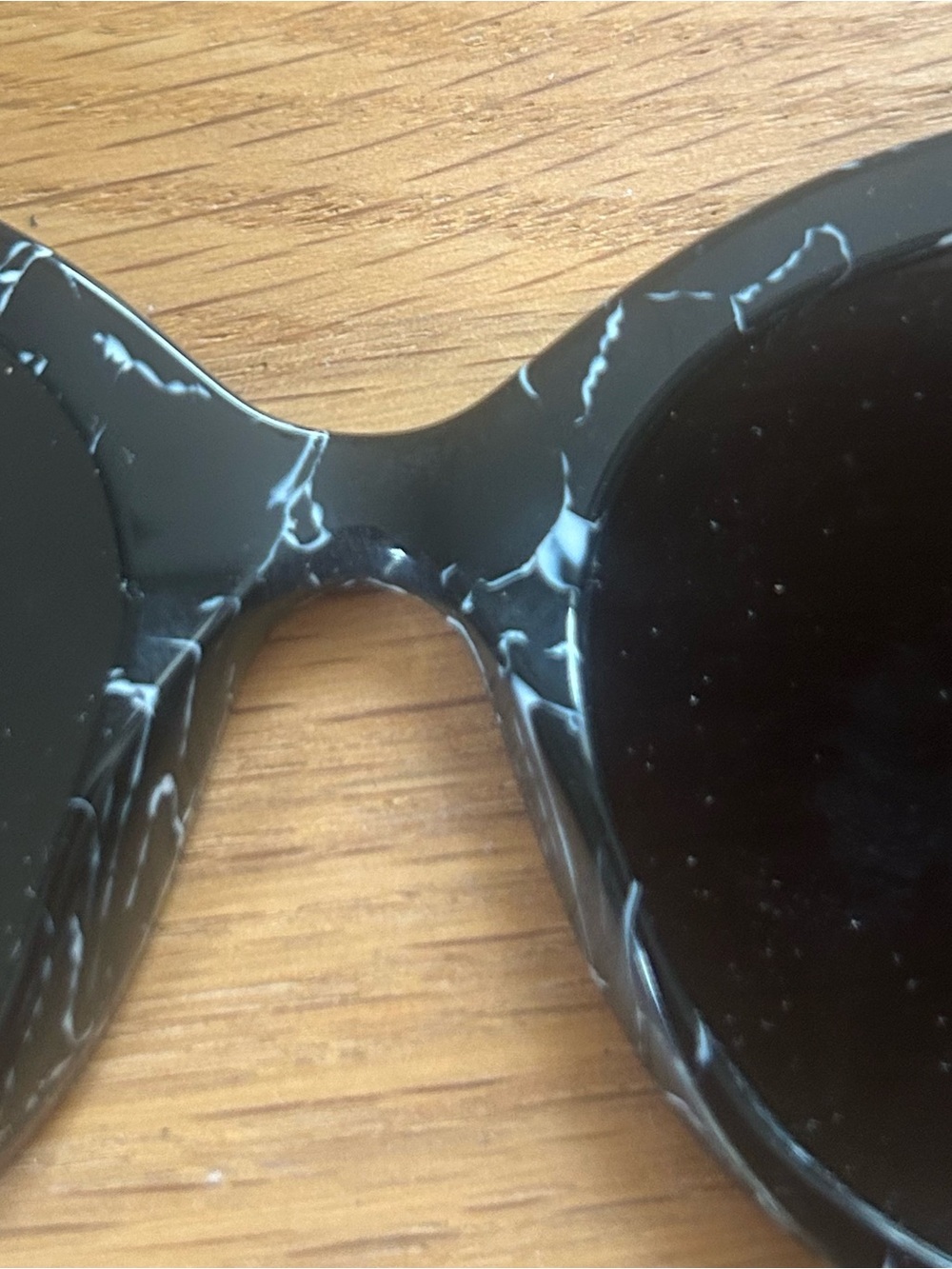 Prada Black Marble Pattern Oversized Women's Sunglasses - Picture 6 of 7